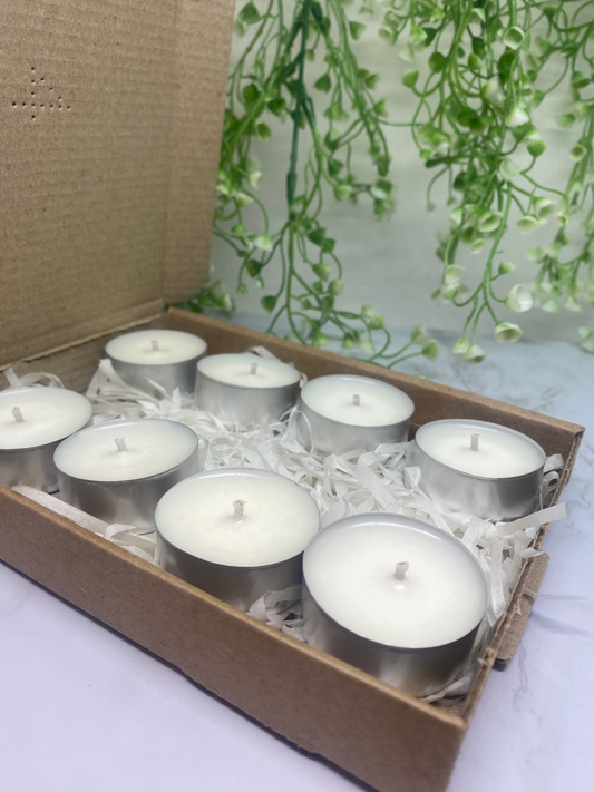 Luxury Essential Oil or Fragrance Oil Tealights (Box of 8 or 12)
